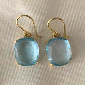 IPPOLITA 18K GOLD BLUE TOPAZ EARRINGS